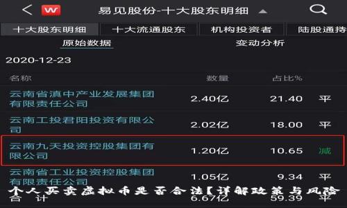 个人买卖虚拟币是否合法？详解政策与风险